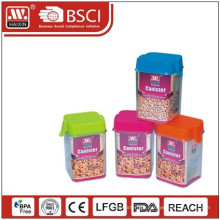 Hot sale plastic canister with lid